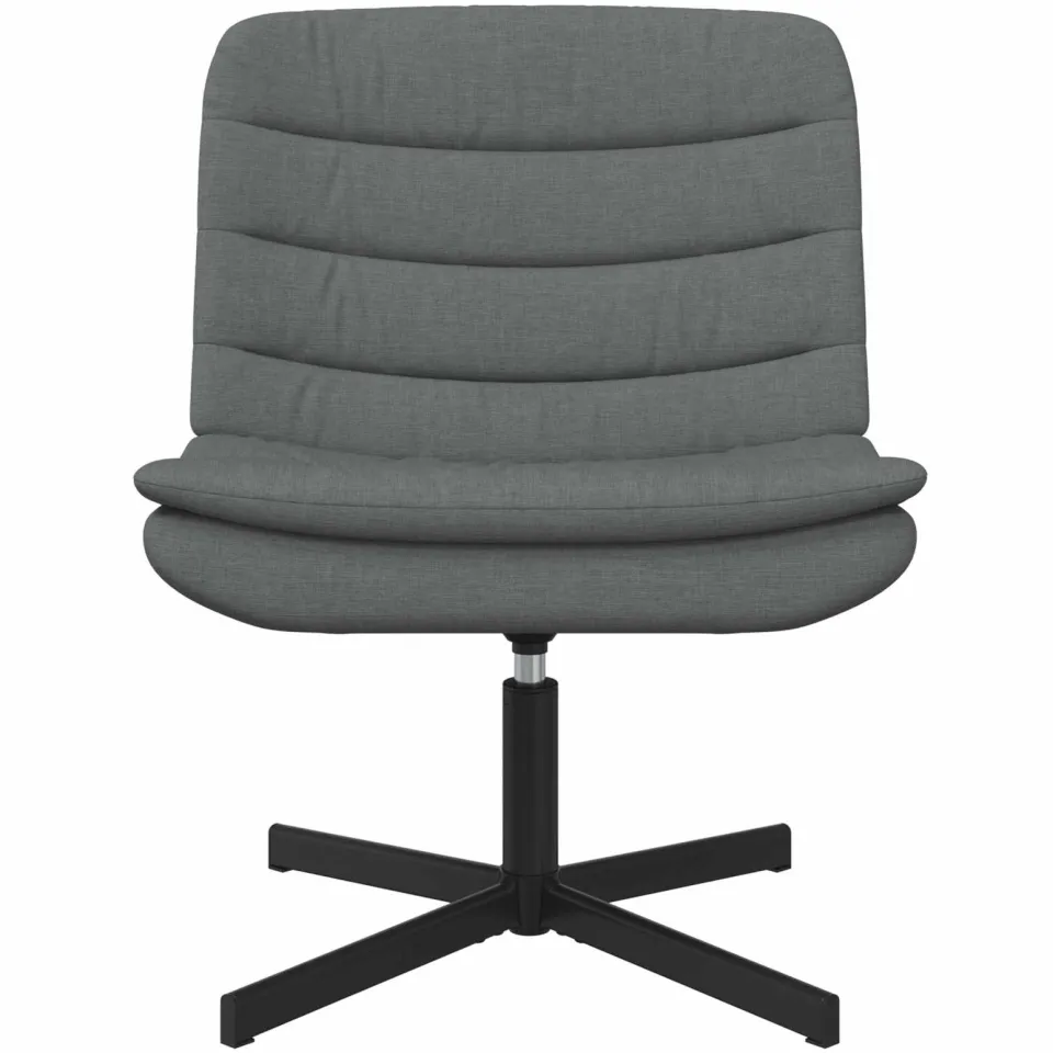 vidaXL Draaistoel Donkergrijs 63 x 75 x 76 cm Stof grijs, foto 2