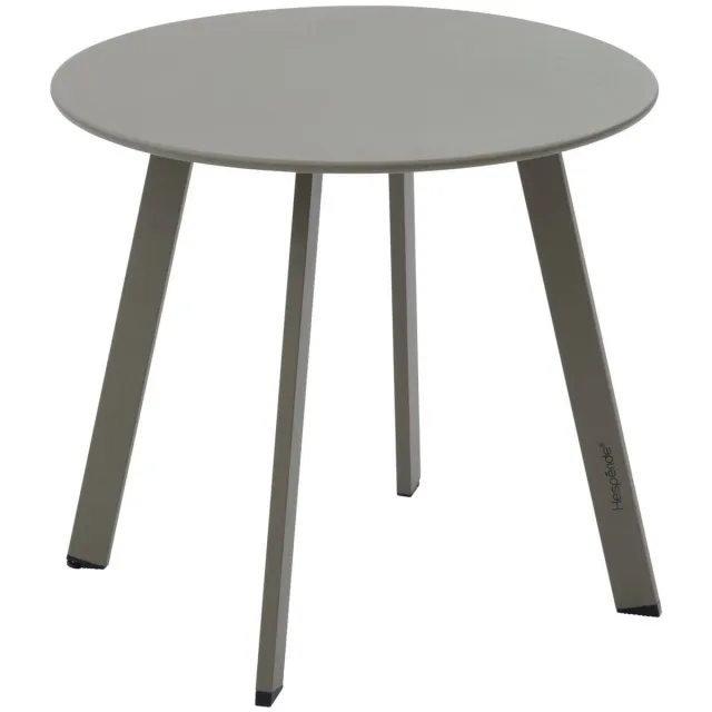 Hespéride Ronde bijzettafel voor in de tuin van staal met uitlopende poten SAONA Marron