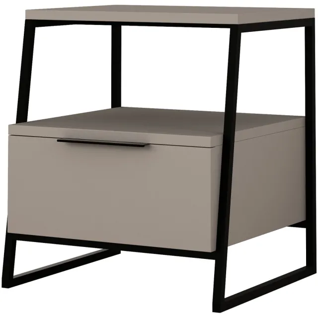 Hocus Picus Nachtkastje met 1 Lade - Licht Mokka - 45x40x50 cm