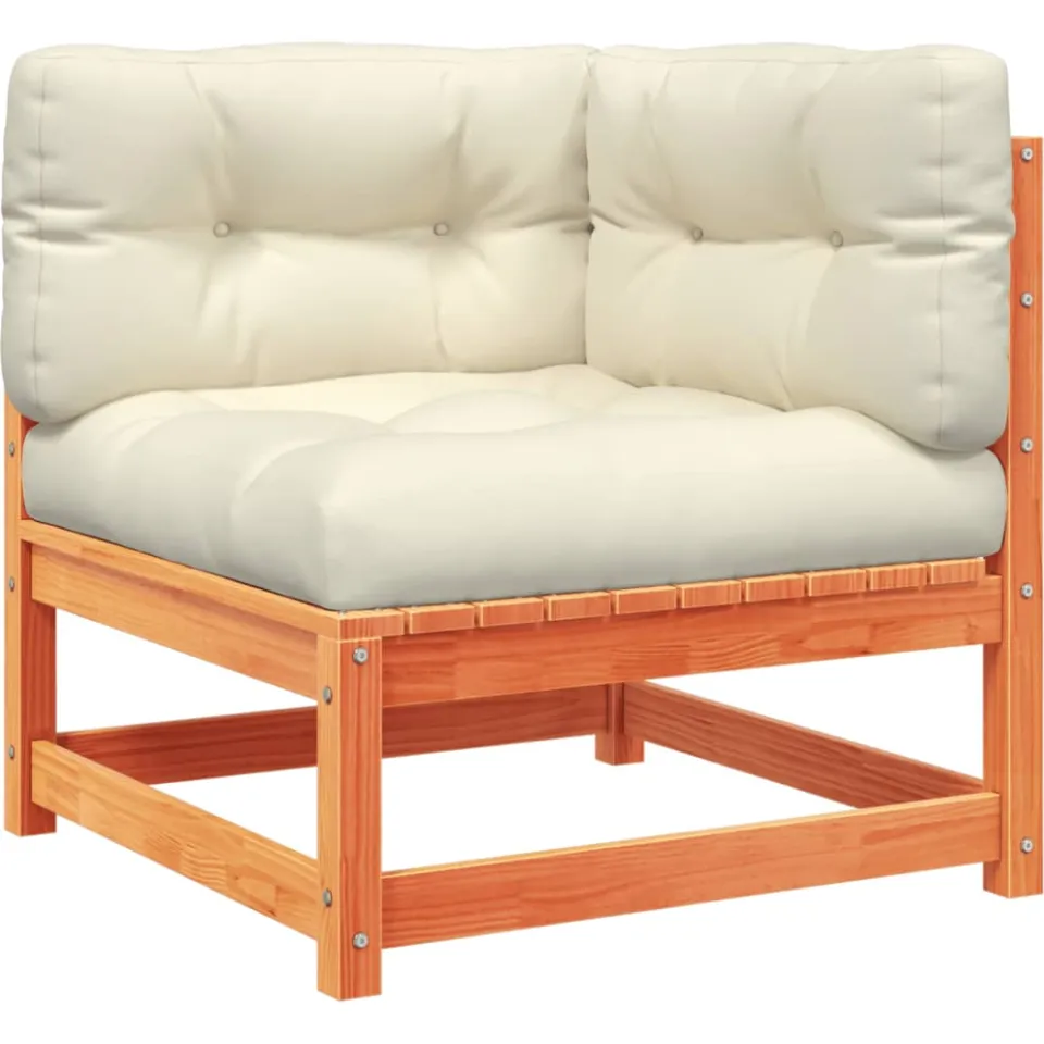 vidaXL 6-delige Loungeset met kussens massief grenenhout wasbruin bruin, foto 3