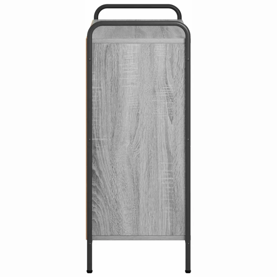 vidaXL Boekenkast 80 x 33 x 80 cm Bewerkt hout Grijs Sonoma, foto 4