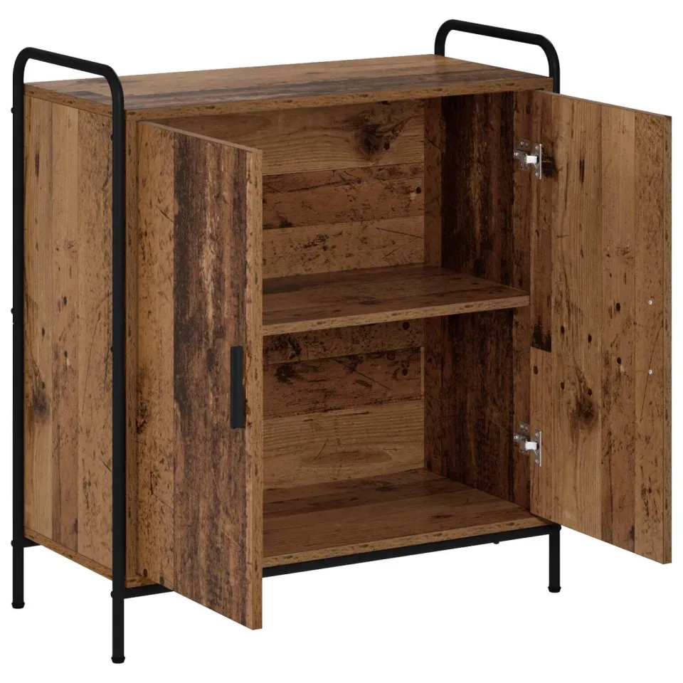 vidaXL Dressoir Oud hout 97 x 33 x 81 cm Bewerkt hout Bruin