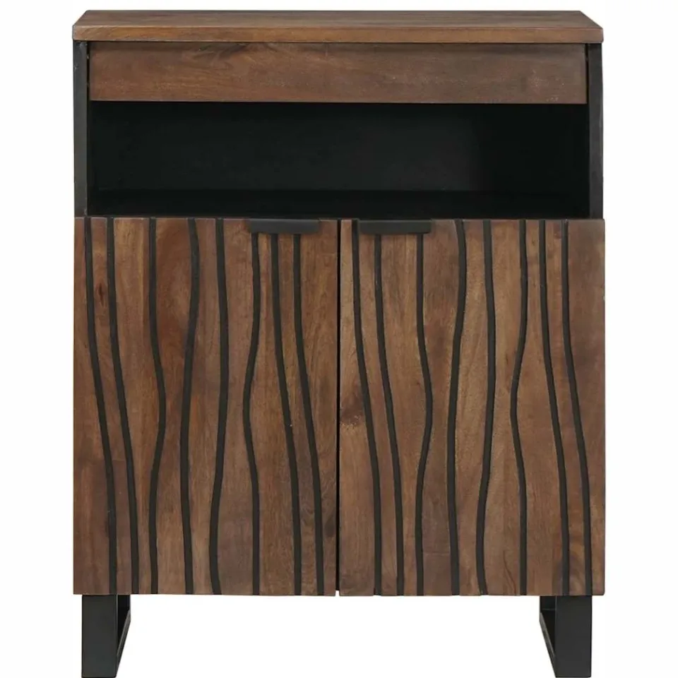 vidaXL Dressoir Bruin 60 x 33 x 75 cm massief mangohout, foto 3