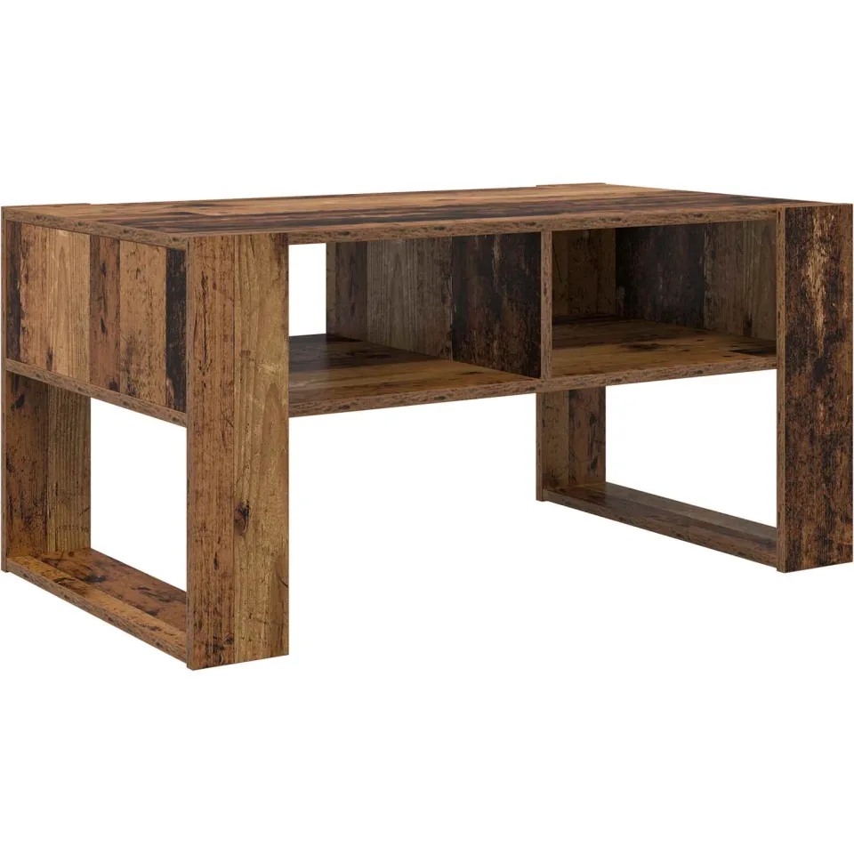 vidaXL Salontafel Oudhout 92 x 53 x 45 cm Bewerkt hout bruin, foto 3