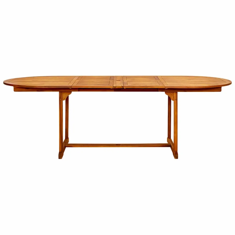 vidaXL Tuintafel (160-240)x100x75 cm massief acaciahout bruin, foto 4