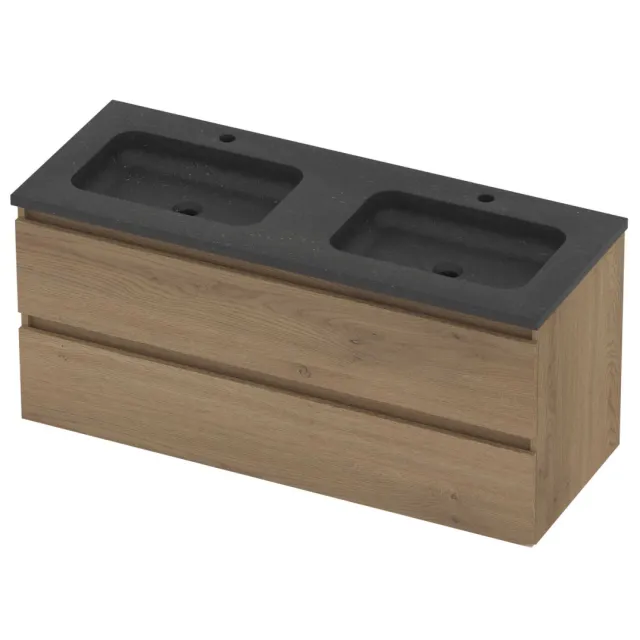 Basic-Line Rocky 46 Badmeubelset Hardsteen 120x46x54 cm R46BSEPO120D2 Pure Oak Blue Stone Grijs