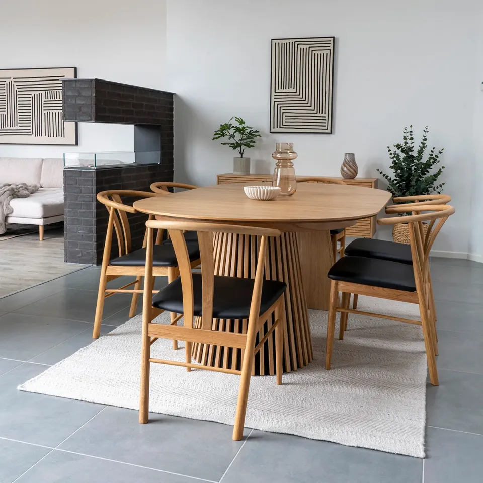 Artichok Alko uitschuifbare houten eettafel naturel - Ø 120 tot 240 cm, foto 5