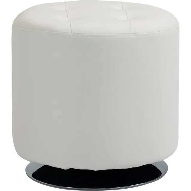 Homcom Voetenbank-PU-45,5x45,5x44,5cm-Wit