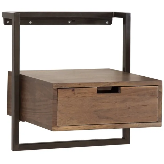 LT-Luce Nachtkastje Air Solid Massief Acacia Bruin 1 Lade