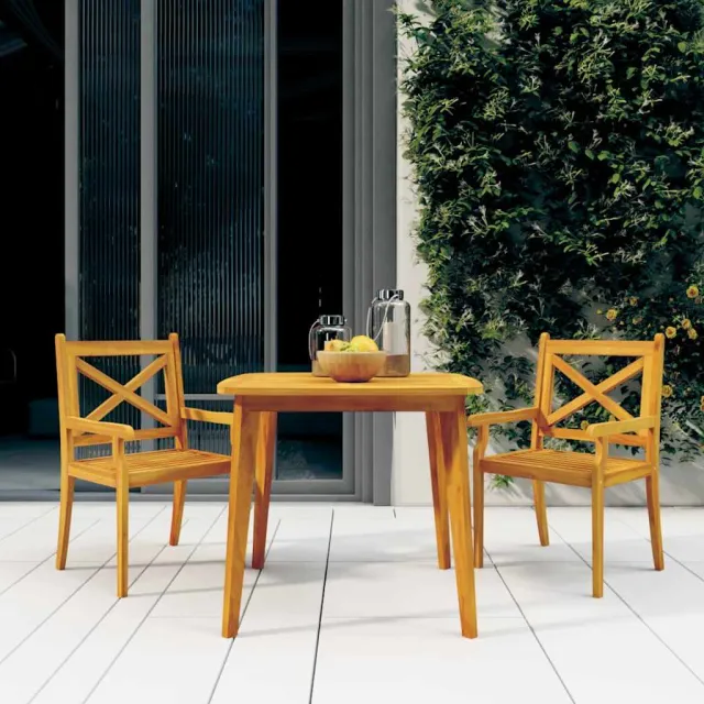 vidaXL 3-delige Tuinset massief acaciahout bruin, foto 2