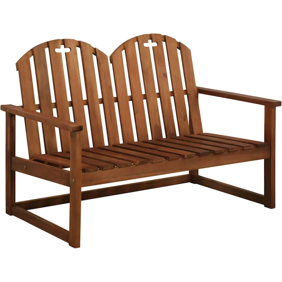 vidaXL 4-delige Loungeset massief acaciahout bruin, foto 3