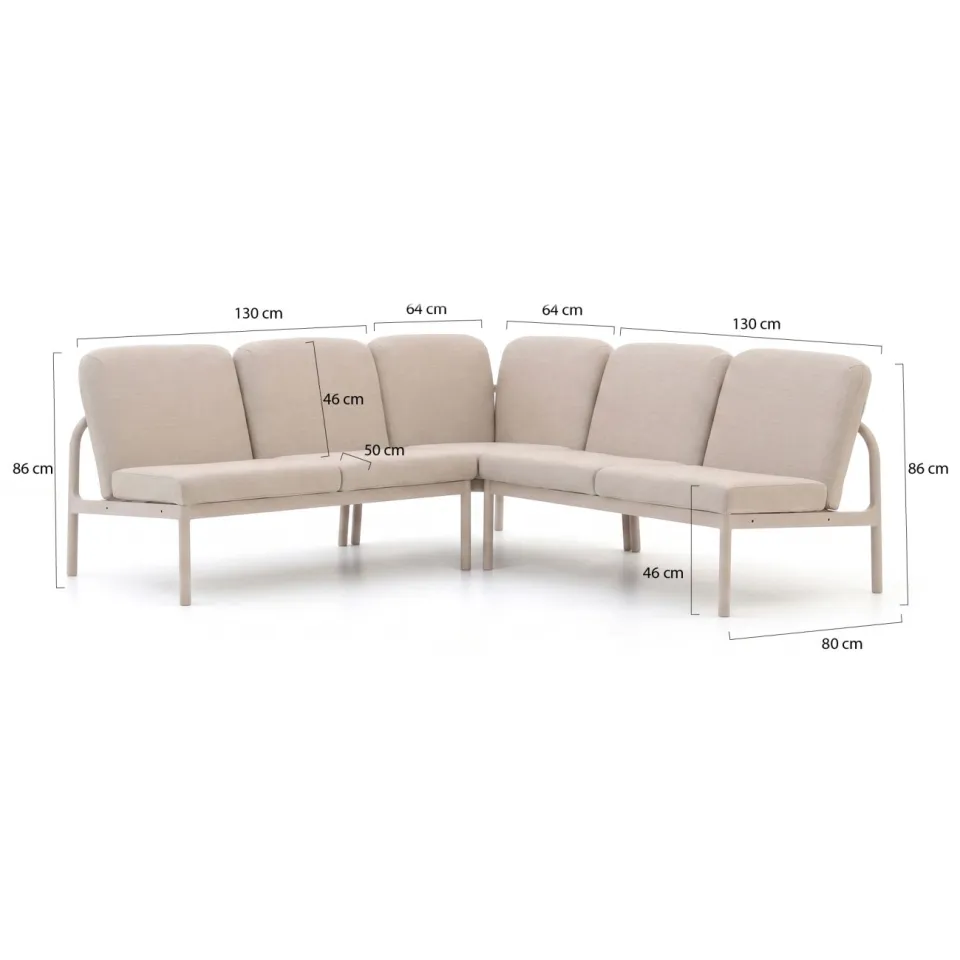 Manifesto Furniture Manifesto San Teodoro hoek dining loungebank 3-delig taupe, foto 3
