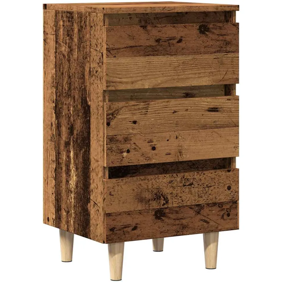 vidaXL Nachtkastje 40x35x69 cm bewerkt hout oud houtkleurig Bruin