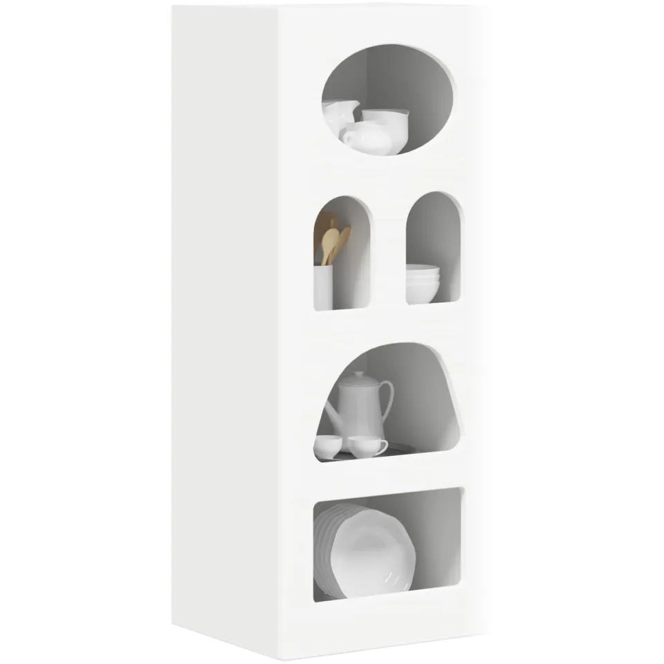 vidaXL Dressoir ELST Wit 40 x 35 x 100,5 cm Bewerkt hout