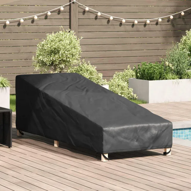 vidaXL Tuinmeubelhoes 195 x 76 x 82 cm 600D Oxford Stof Rechthoekig Zwart