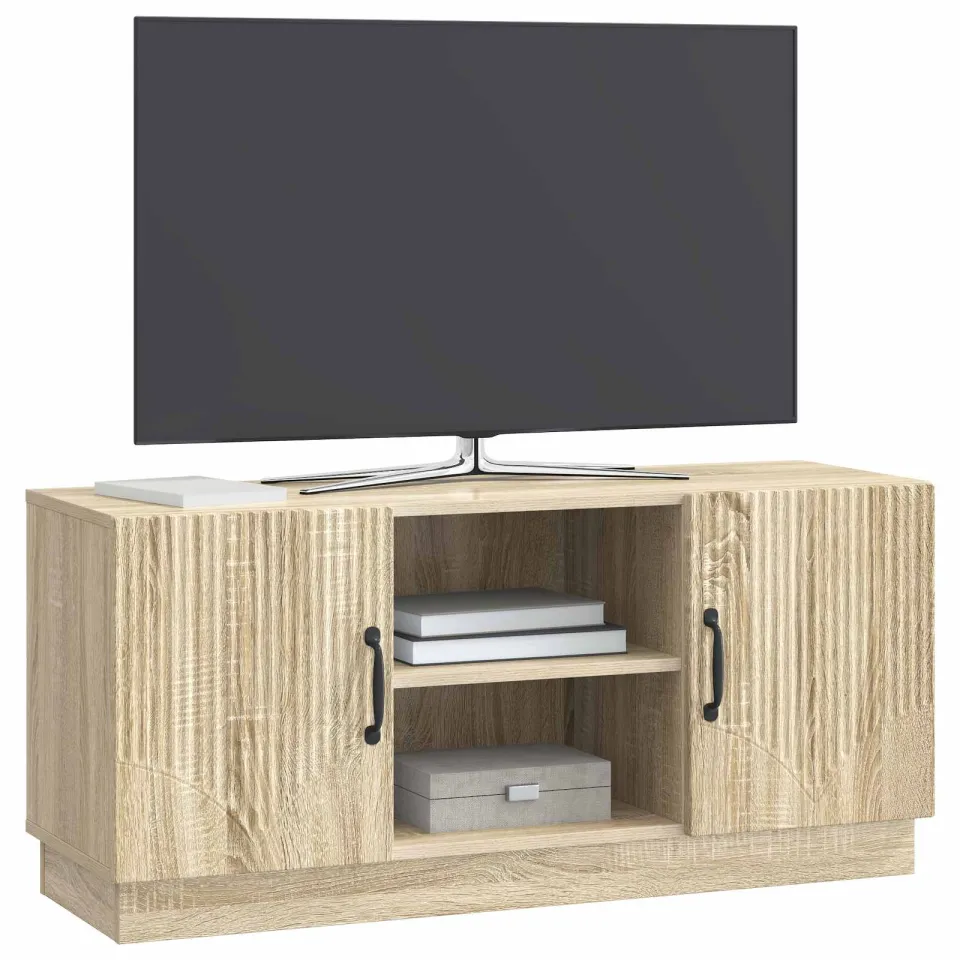 vidaXL TV-kast 102 x 34,5 x 47 cm Sonoma Eiken Bewerkt hout Bruin
