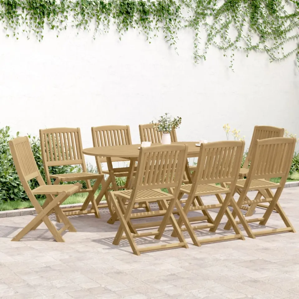 vidaXL 9-delige Tuinset massief acaciahout bruin, foto 2