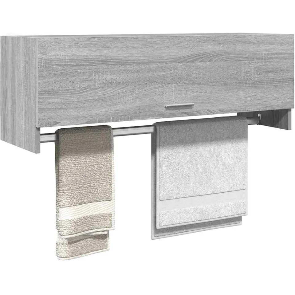 vidaXL Kledingkast 100x32,5x35 cm bewerkt hout grijs sonoma eikenkleur