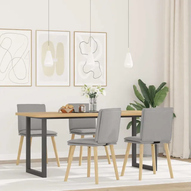 vidaXL Eetkamerstoelen 4 st stof wolk grijs, foto 2