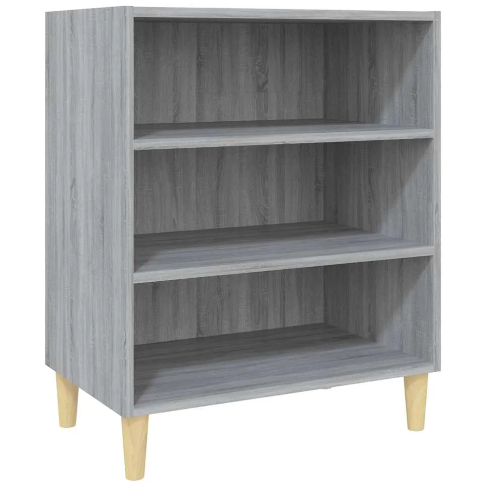 vidaXL Dressoir 57x35x70 cm bewerkt hout grijs sonoma eikenkleurig, foto 3