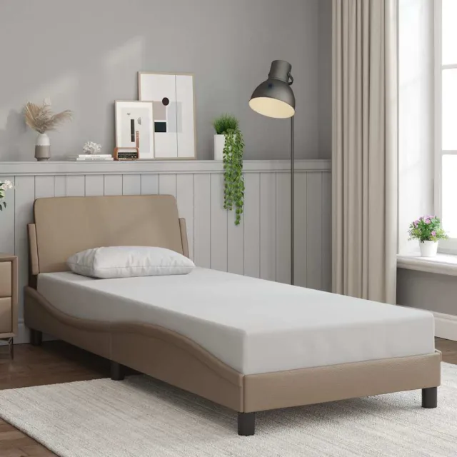 vidaXL Bedframe "Dover" kunstleer cappucinnokleurig 80x200 cm Bruin