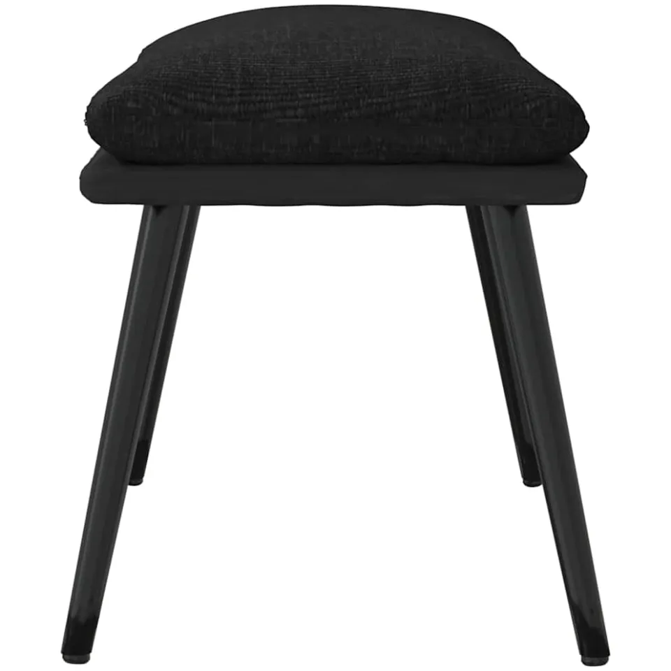 vidaXL Voetenbank 45x29,5x35 cm stof en kunstleer zwart, foto 4