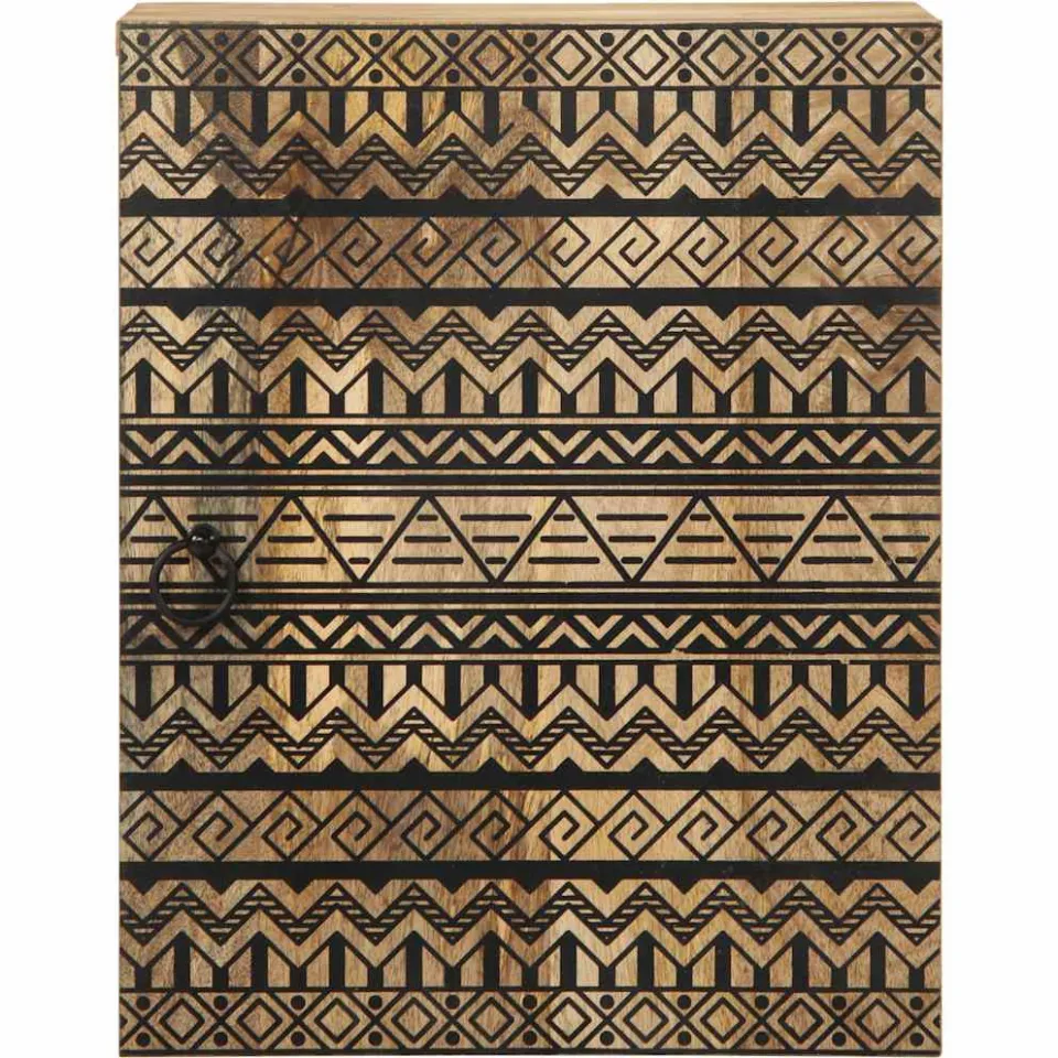 vidaXL Badkamerwandkast 38x33,5x48 cm massief mangohout zwart, foto 3
