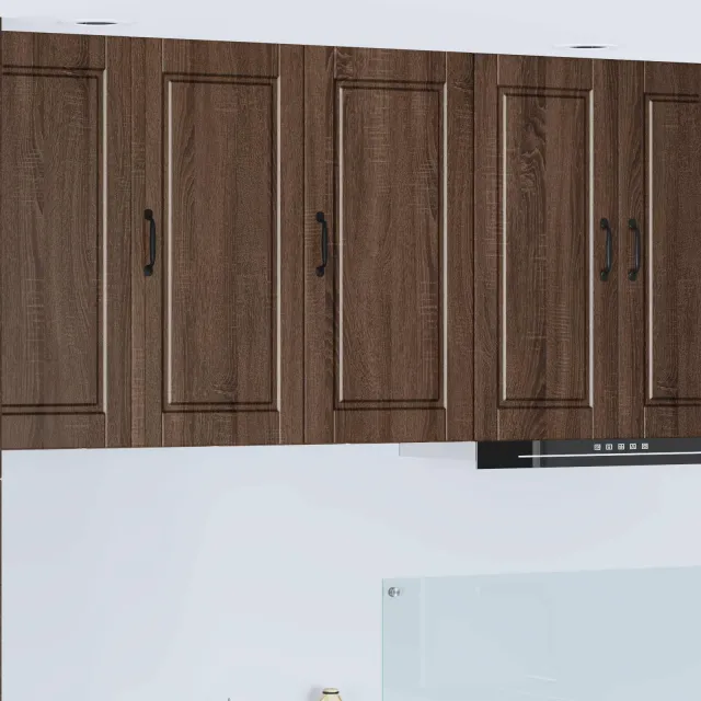 vidaXL Wandkast PORTO Bruin eiken 40 x 31 x 80 cm Bewerkt hout