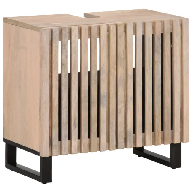 vidaXL Wastafelkast 62x34x58 cm massief mangohout Bruin