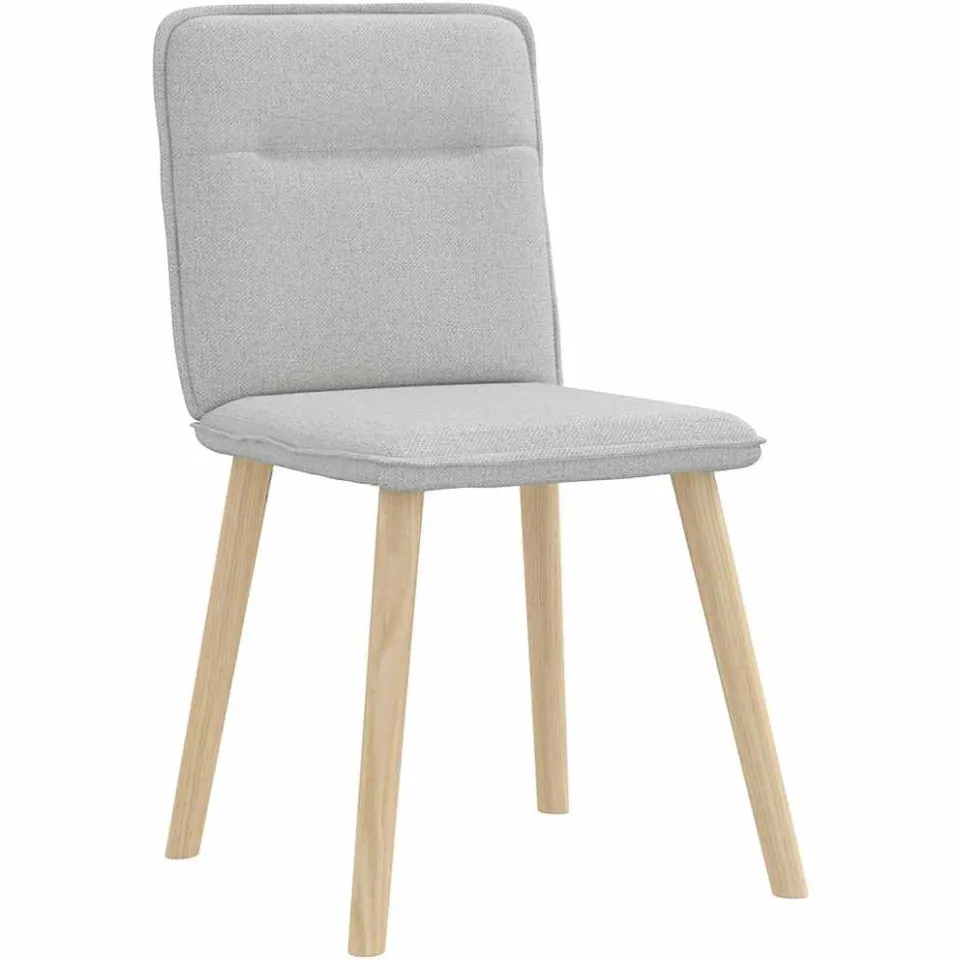 vidaXL Eetkamerstoelen 2 st stof wolk grijs