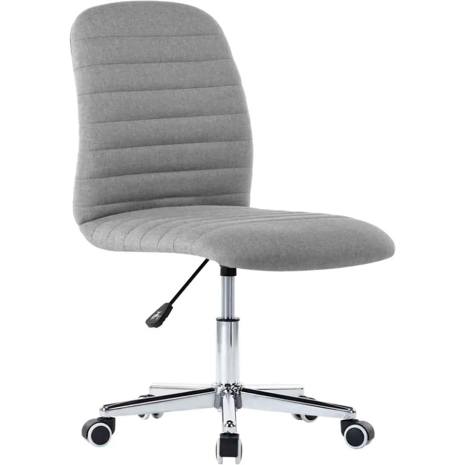 vidaXL Eetkamerstoelen 4 st stof lichtgrijs