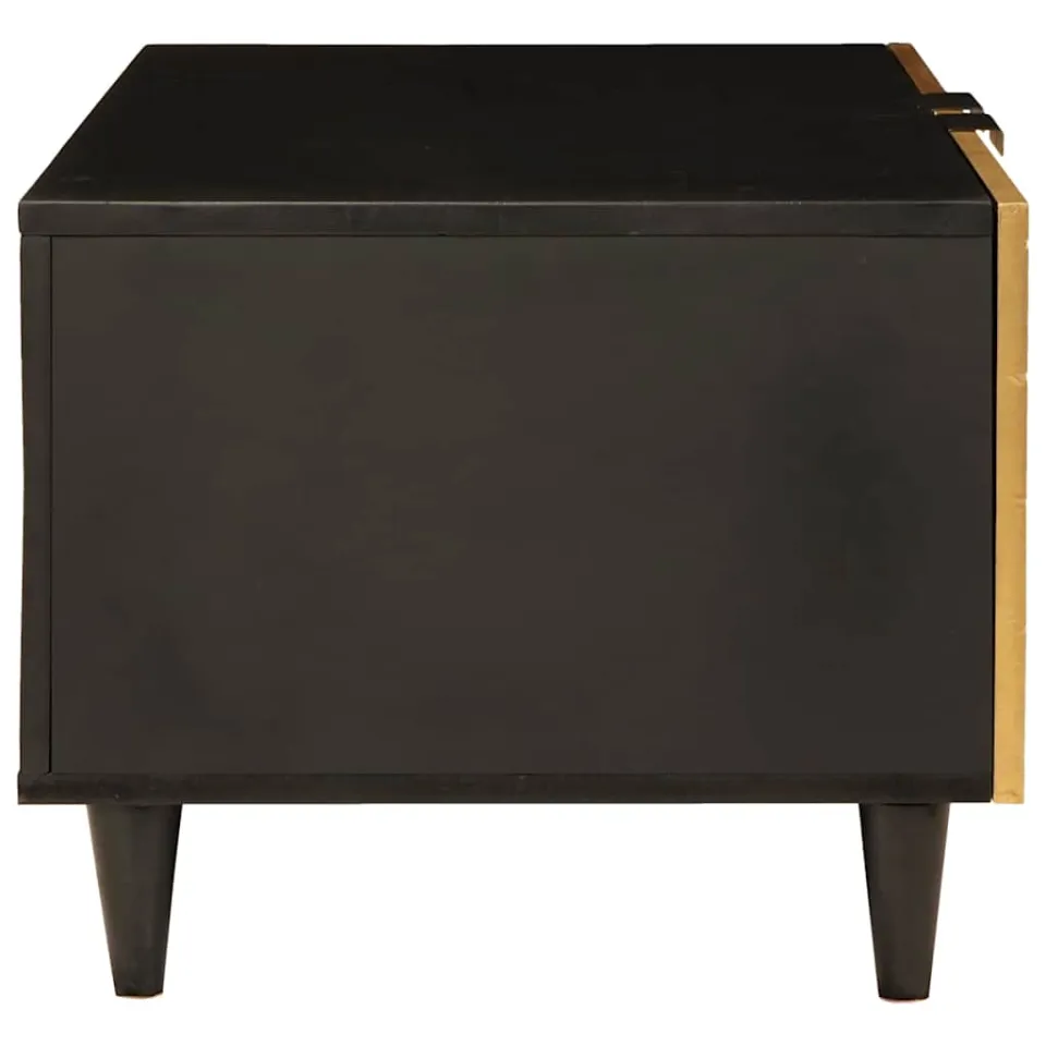 vidaXL Salontafel Zwart en Goud 80 x 50 x 40 cm Bewerkt hout, foto 4