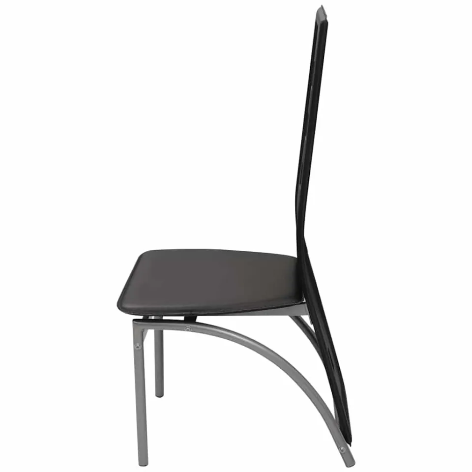 vidaXL Eetkamerstoelen 6 st kunstleer zwart, foto 4