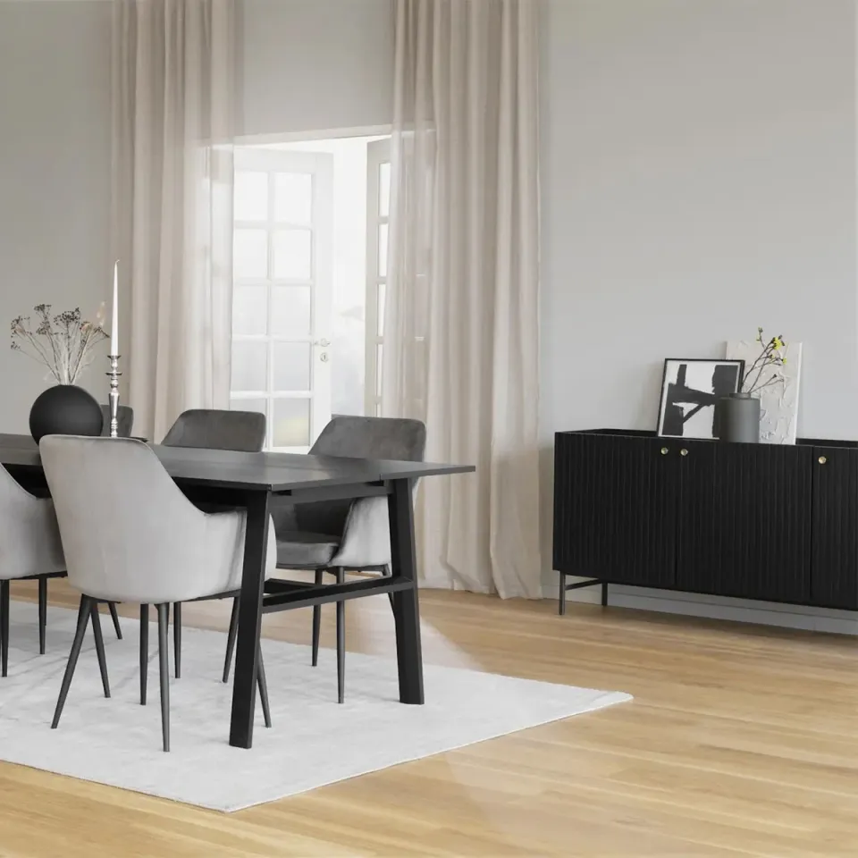 Rowico Home Halifax houten dressoir zwart - 160 x 40 cm, foto 3
