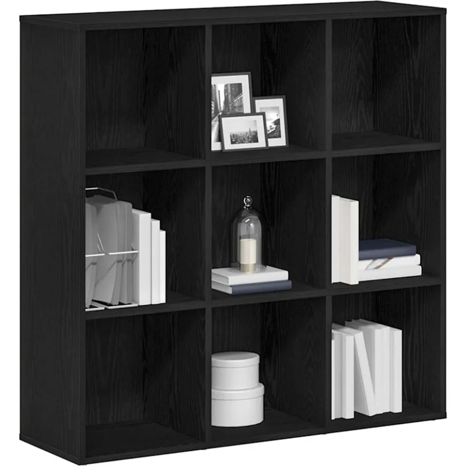 vidaXL Boekenkast Zwart Eiken 98x29x97,5 cm Engineered Wood
