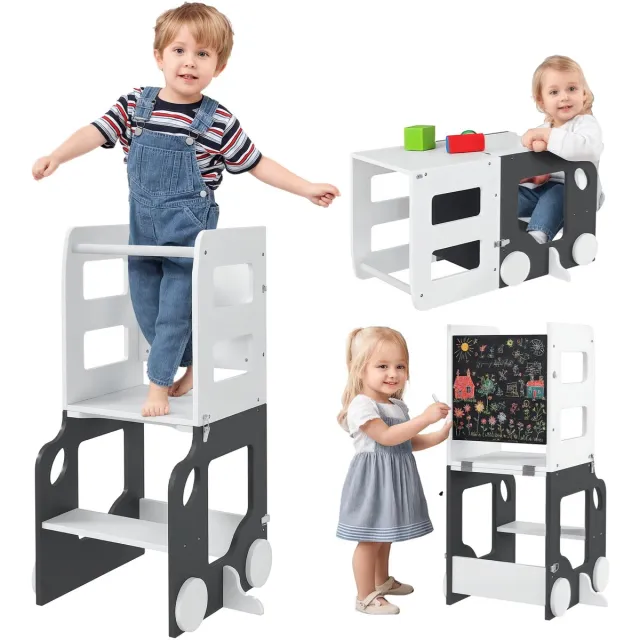 AIYAPLAY Kinder stepper - MDF - 58x46x92cm - Wit