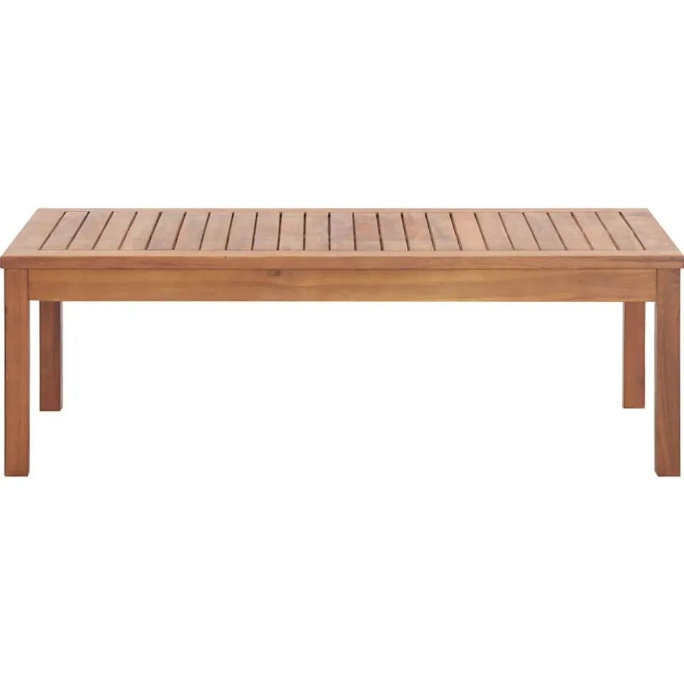 vidaXL 4-delige Loungeset met kussens massief acaciahout grijs, foto 4