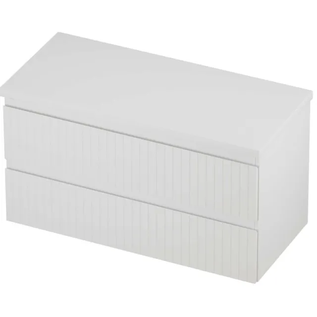Proline Deck Badmeubelset Symmetrisch Gefreesd 100x46x55 cm Mat Wit