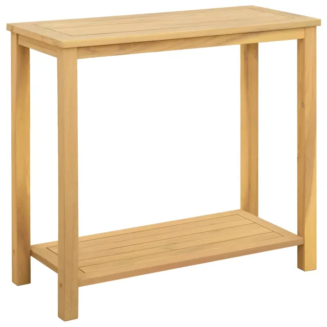 vidaXL Tuin Console Tafel Licht acacia 80 x 35 x 75 cm bruin, foto 2