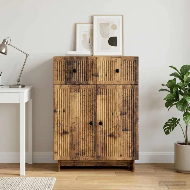 vidaXL Dressoir Oud hout 66 x 34,5 x 90 cm Bewerkt hout Bruin