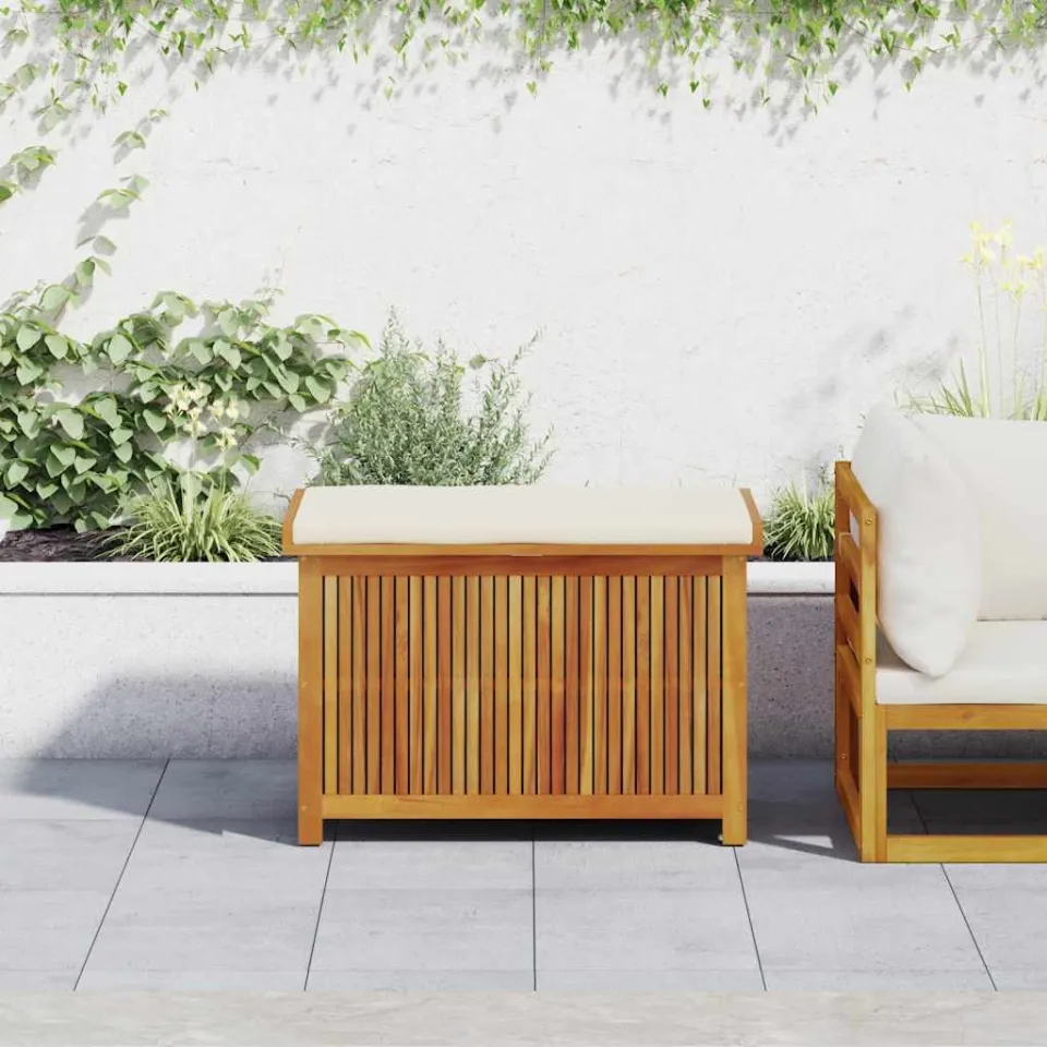 vidaXL Kussenbox voor buiten 90x50x60,5 cm massief acaciahout bruin, foto 3