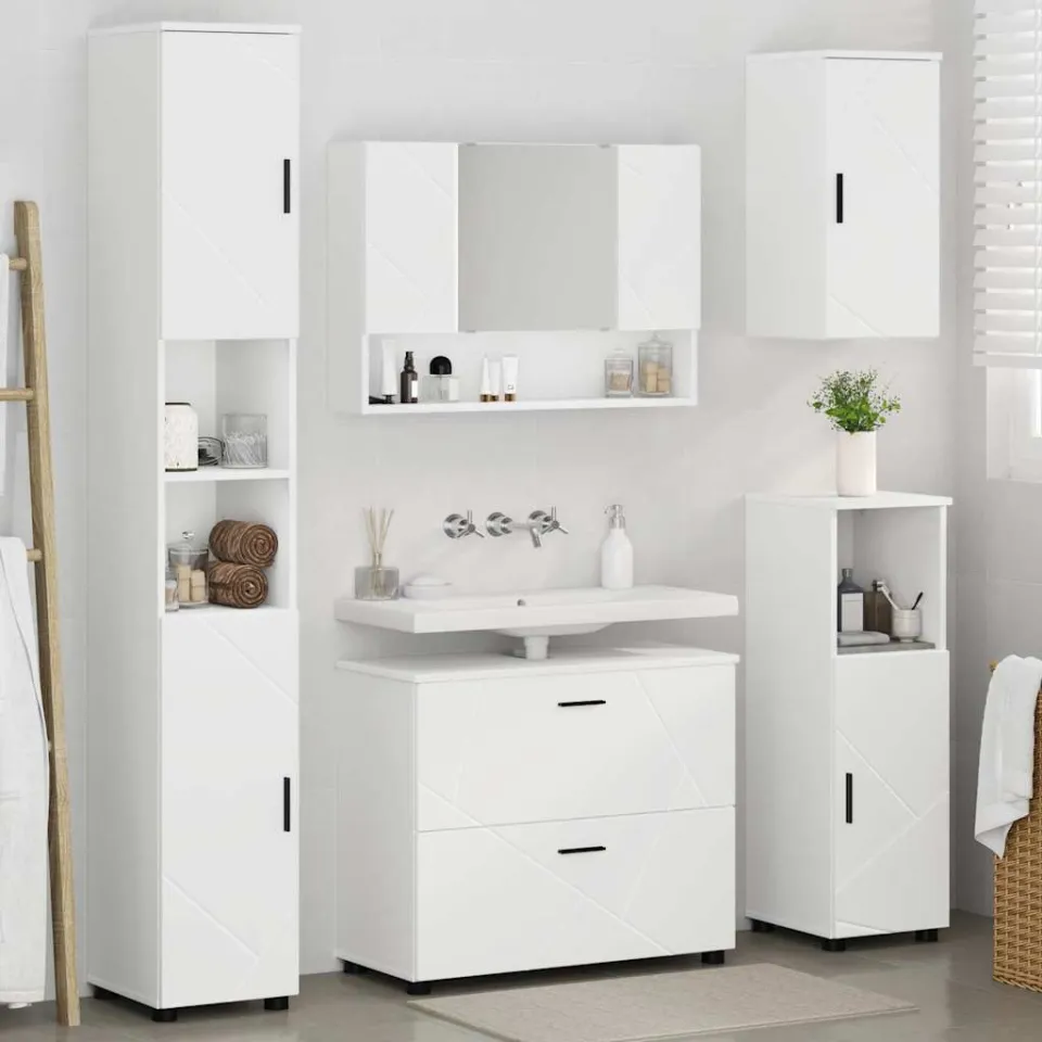 vidaXL Badkamermeubelset 5 st Wit 35 x 30 x 192 cm, foto 4