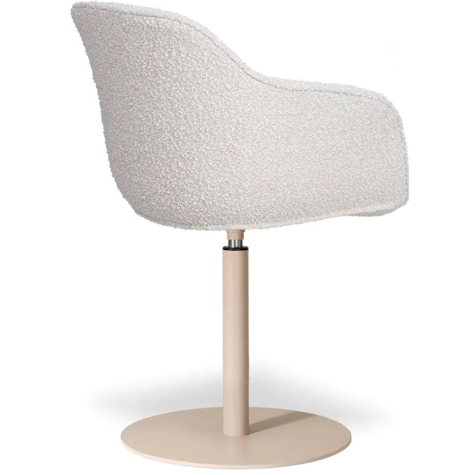 Nolon Niva-Mare draaibare tulp eetkamerstoel bouclé beige - beige onderstel, foto 3