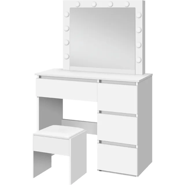 Lykke Kaptafel met Licht Amelia 94cm, wit white
