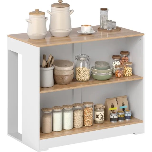 Homcom bartafel - spaanplaat - 113x60x90cm - wit