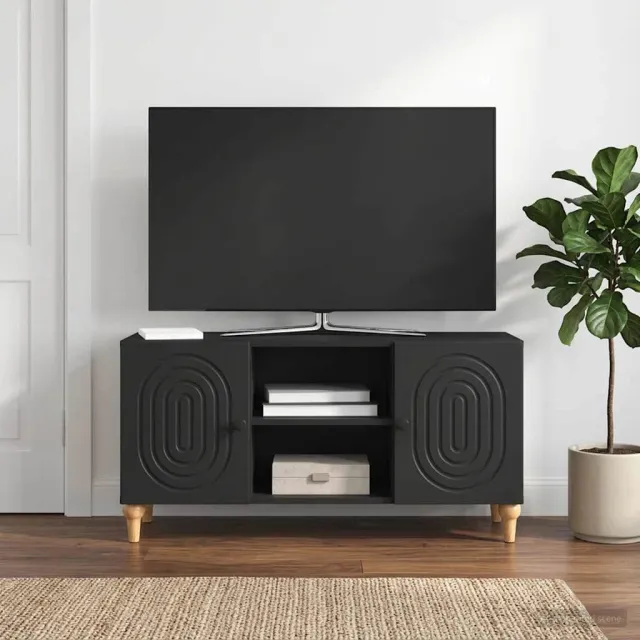 vidaXL TV-kast Zwart 102 x 34,5 x 50 cm Bewerkt hout, foto 2