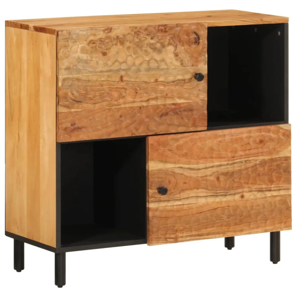 vidaXL Bijzetkast 80x33x75 cm massief acaciahout Bruin