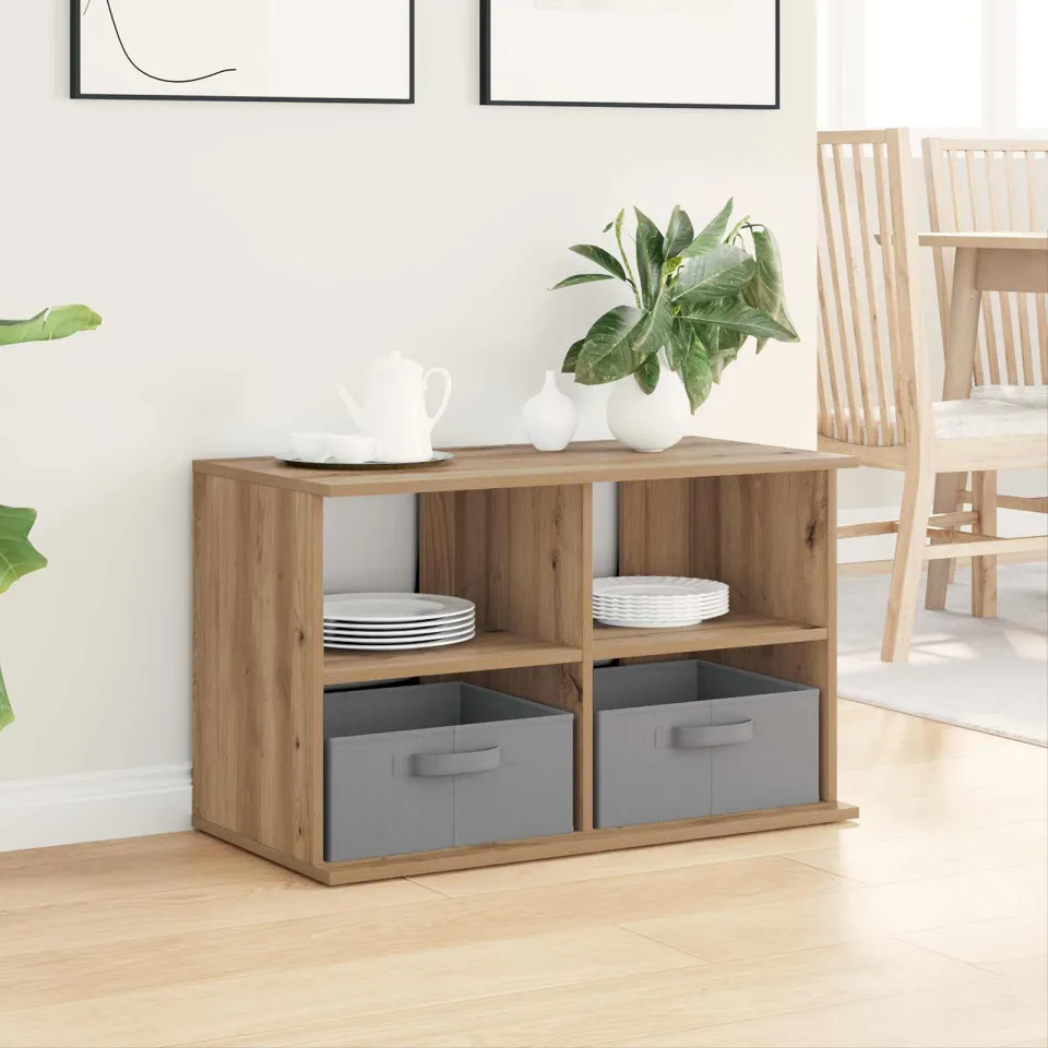 vidaXL TV-standaard 79 x 40 x 48 cm Artisan Eiken, foto 4