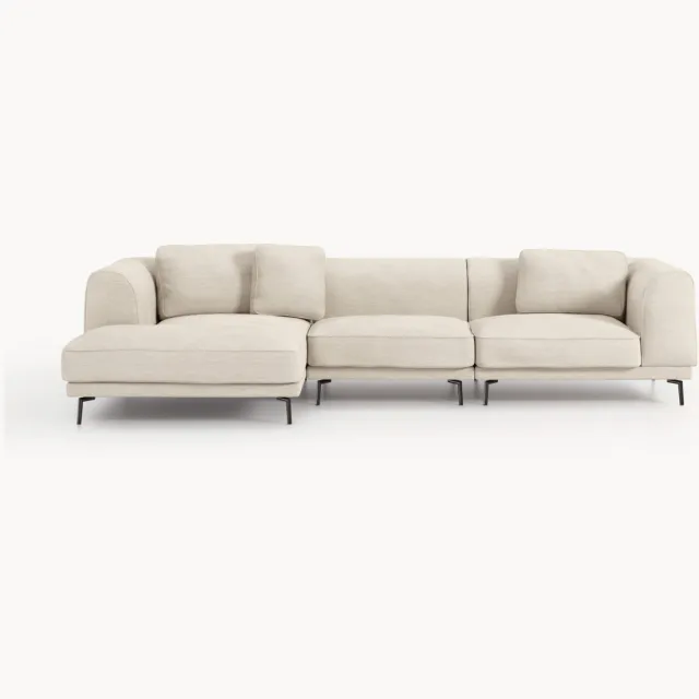 Westwing Collection Hoekbank Allpa (4-zits) Beige