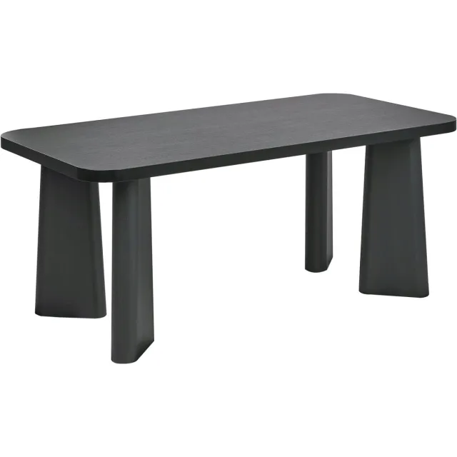 Beliani ATLIN - Eettafel - Zwart - 180 x 90 cm - MDF